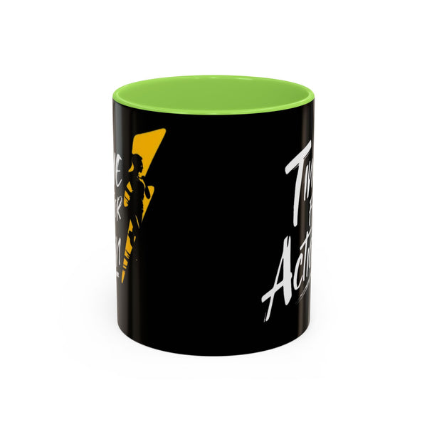 Time For Action Mug | Motivational Black Coffee Cup, 11oz or 15oz