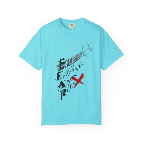 Face Everything and Rise T-shirt | Motivational Graphic Tee, Hand-Drawn Script