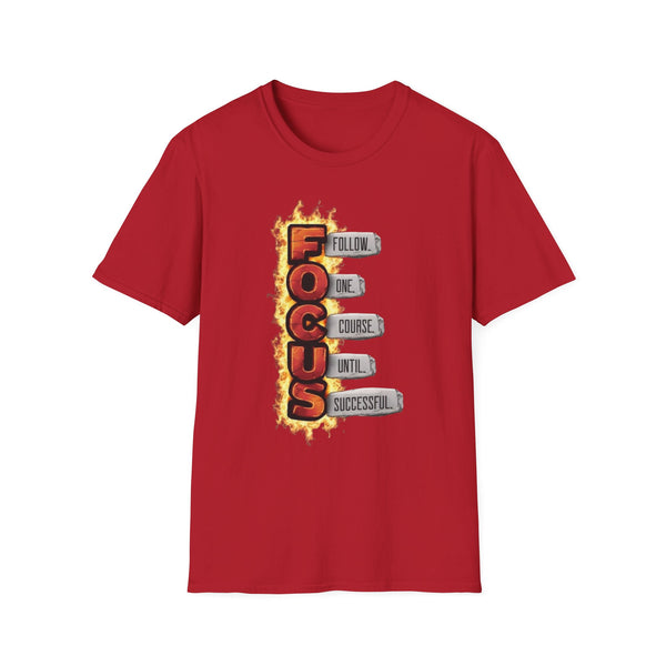 Motivational Focus T-Shirt | Unisex Softstyle Tee for Goal-Getters