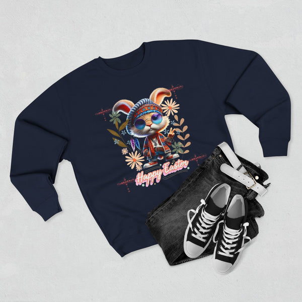 Cute Easter Bunny Unisex Crewneck Sweatshirt - Cozy Spring Apparel