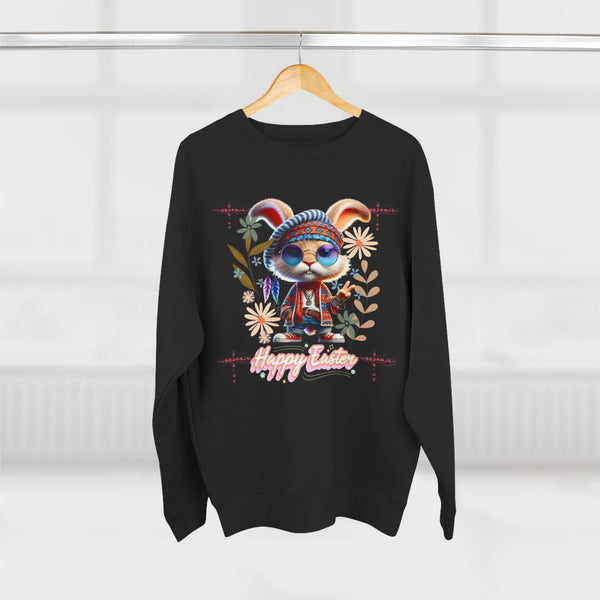 Cute Easter Bunny Unisex Crewneck Sweatshirt - Cozy Spring Apparel
