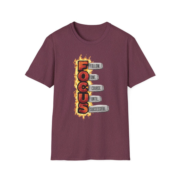 Motivational Focus T-Shirt | Unisex Softstyle Tee for Goal-Getters