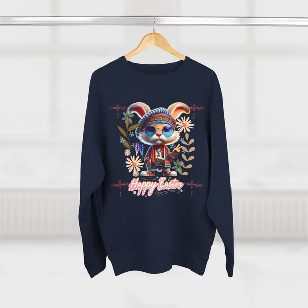 Cute Easter Bunny Unisex Crewneck Sweatshirt - Cozy Spring Apparel