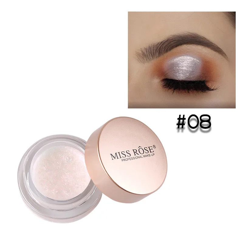 Miss Rose 10 Color Mermaid Eye Shadow Pigment Glitter Portable Powder Eye Shadow Makeup Eyeshadow Palette TSLM2