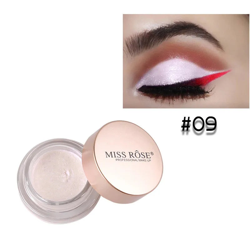 Miss Rose 10 Color Mermaid Eye Shadow Pigment Glitter Portable Powder Eye Shadow Makeup Eyeshadow Palette TSLM2