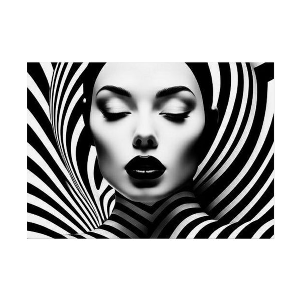 Minimalist Striped Beauty Rolled Poster | Modern Wall Art Decor