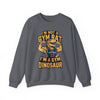 Funny Gym Dinosaur Crewneck – Gym Dinosaur, Not Gym Rat