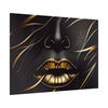 Elegant Gold Lip Art Rolled Poster - Chic Home Decor for Art Lovers