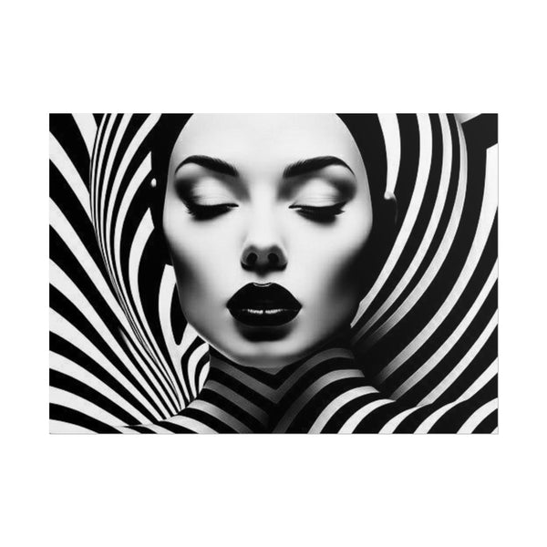 Minimalist Striped Beauty Rolled Poster | Modern Wall Art Decor