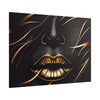 Elegant Gold Lip Art Rolled Poster - Chic Home Decor for Art Lovers