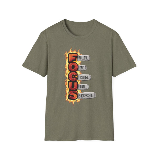 Motivational Focus T-Shirt | Unisex Softstyle Tee for Goal-Getters