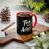 Time For Action Mug | Motivational Black Coffee Cup, 11oz or 15oz