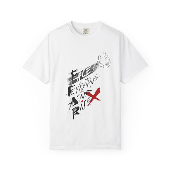 Face Everything and Rise T-shirt | Motivational Graphic Tee, Hand-Drawn Script