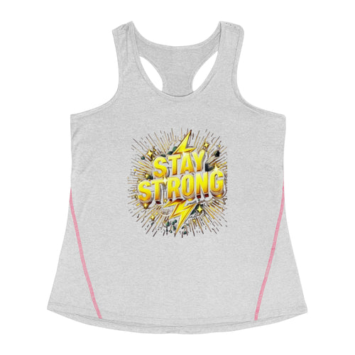 Stay Strong Women's Racerback Sports Top - Motivational Workout Tank