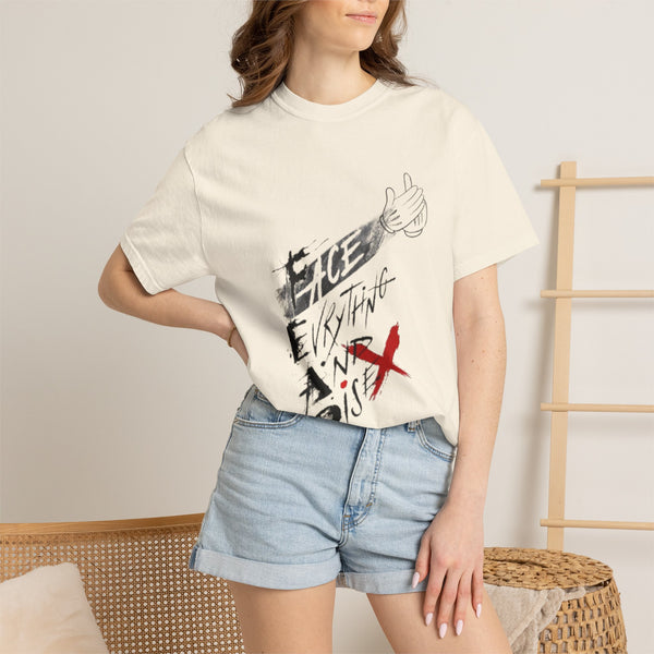 Face Everything and Rise T-shirt | Motivational Graphic Tee, Hand-Drawn Script