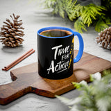 Time For Action Mug | Motivational Black Coffee Cup, 11oz or 15oz