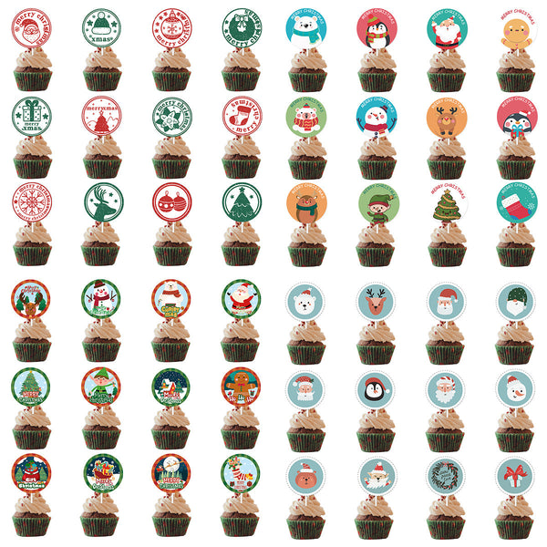 12 PCs A Set Christmas Party Decoration Cake Paper Cups Inserts