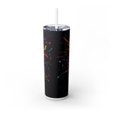 Colorful Music Vibes 20oz Skinny Tumbler with Straw