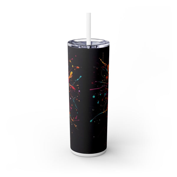 Colorful Music Vibes 20oz Skinny Tumbler with Straw