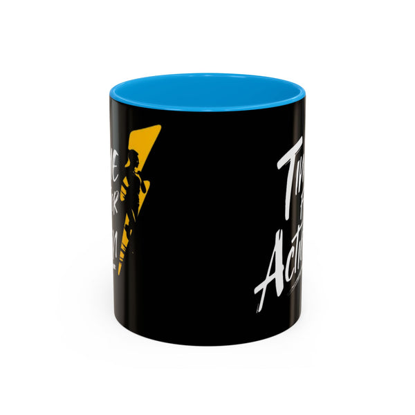 Time For Action Mug | Motivational Black Coffee Cup, 11oz or 15oz
