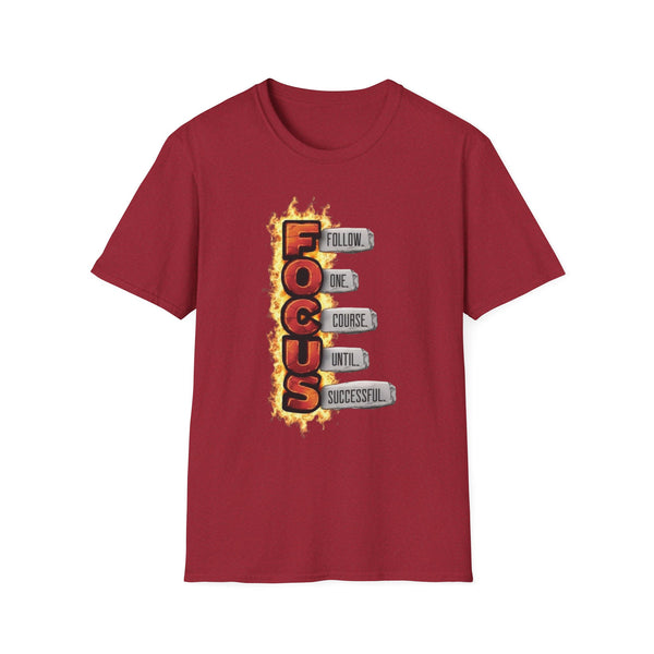 Motivational Focus T-Shirt | Unisex Softstyle Tee for Goal-Getters