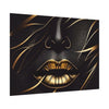 Elegant Gold Lip Art Rolled Poster - Chic Home Decor for Art Lovers