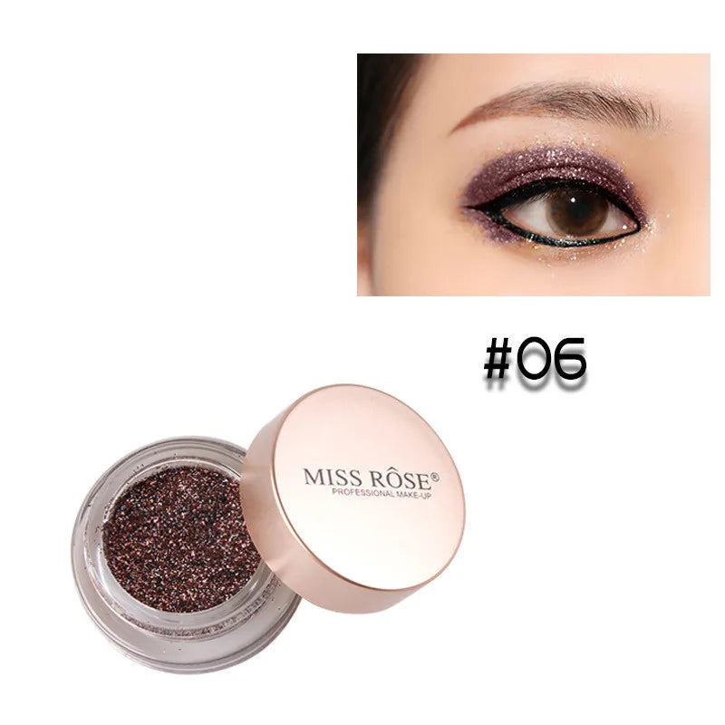 Miss Rose 10 Color Mermaid Eye Shadow Pigment Glitter Portable Powder Eye Shadow Makeup Eyeshadow Palette TSLM2