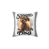 Cute Dog Lover Square Pillow - 