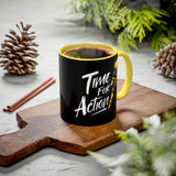 Time For Action Mug | Motivational Black Coffee Cup, 11oz or 15oz