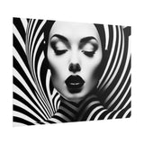 Minimalist Striped Beauty Rolled Poster | Modern Wall Art Decor