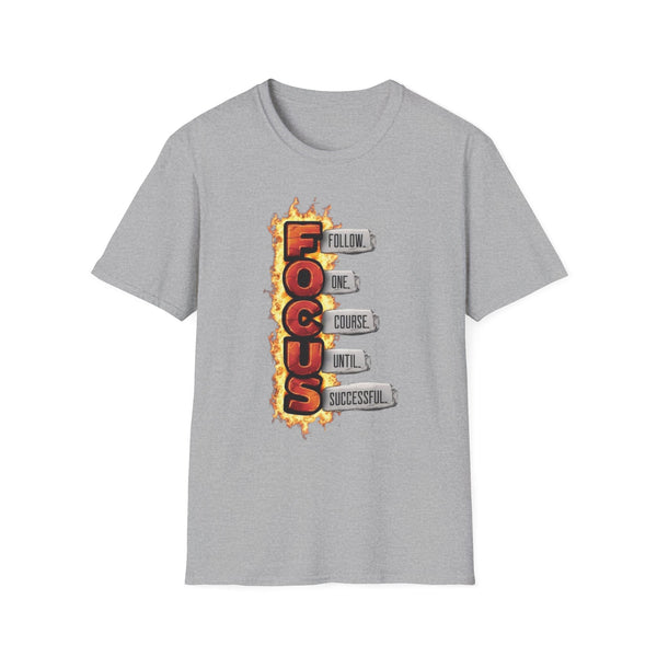 Motivational Focus T-Shirt | Unisex Softstyle Tee for Goal-Getters