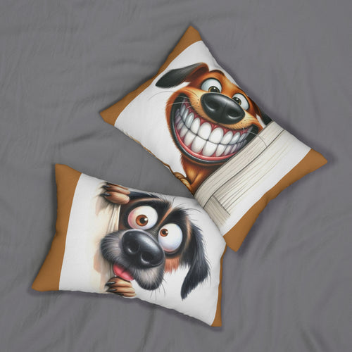Playful Dog Lumbar Pillow – Cheery Home Decor for Dog Lovers