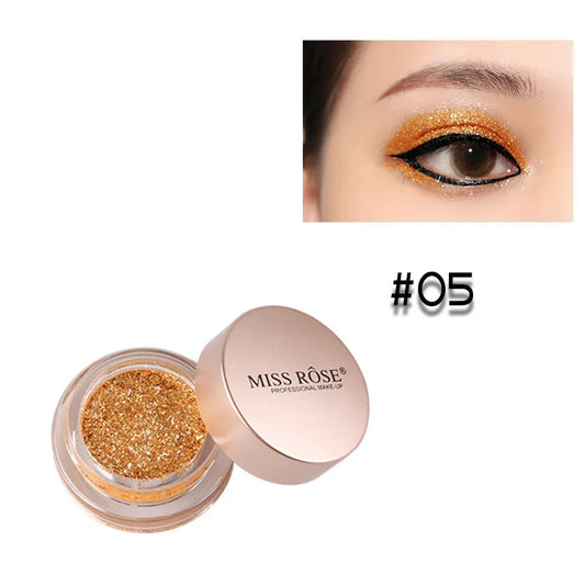 Miss Rose 10 Color Mermaid Eye Shadow Pigment Glitter Portable Powder Eye Shadow Makeup Eyeshadow Palette TSLM2