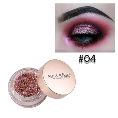 Miss Rose 10 Color Mermaid Eye Shadow Pigment Glitter Portable Powder Eye Shadow Makeup Eyeshadow Palette TSLM2