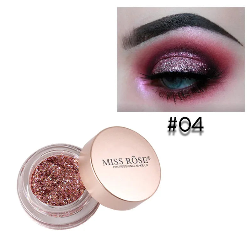 Miss Rose 10 Color Mermaid Eye Shadow Pigment Glitter Portable Powder Eye Shadow Makeup Eyeshadow Palette TSLM2