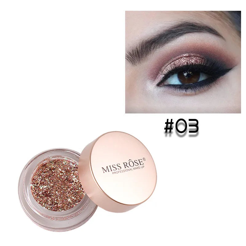 Miss Rose 10 Color Mermaid Eye Shadow Pigment Glitter Portable Powder Eye Shadow Makeup Eyeshadow Palette TSLM2