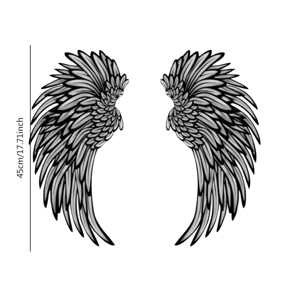 1 Pair Angel Wings Metal Wall Art Decor with Led Lights Wall Hanging Decorations Wall Sculpture Art Angel Wing Decor Photography