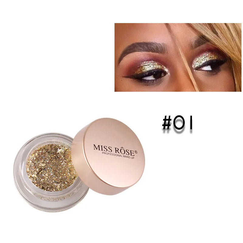 Miss Rose 10 Color Mermaid Eye Shadow Pigment Glitter Portable Powder Eye Shadow Makeup Eyeshadow Palette TSLM2