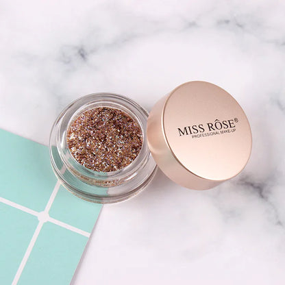 Miss Rose 10 Color Mermaid Eye Shadow Pigment Glitter Portable Powder Eye Shadow Makeup Eyeshadow Palette TSLM2